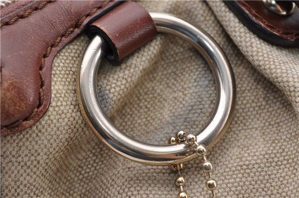 Authentic GUCCI Sukey 2Way Tote Bag GG Canvas Leather 247902 Beige 4188F