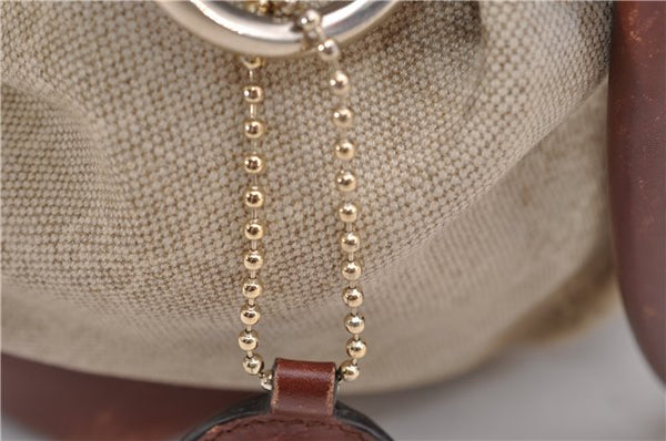 Authentic GUCCI Sukey 2Way Tote Bag GG Canvas Leather 247902 Beige 4188F