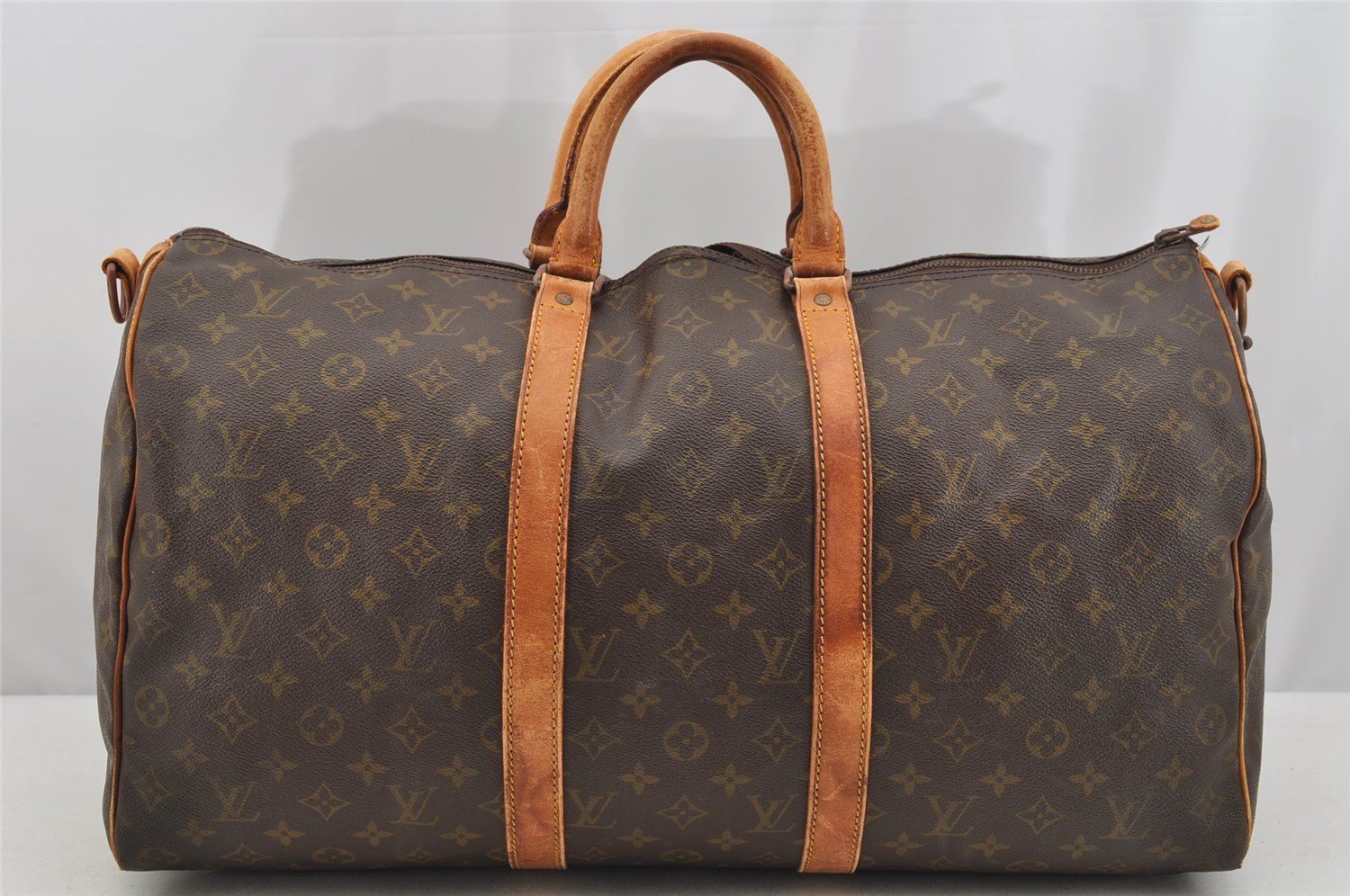Auth Louis Vuitton Monogram Keepall Bandouliere 50 Boston Bag Old Model LV 4188I