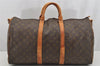 Auth Louis Vuitton Monogram Keepall Bandouliere 50 Boston Bag Old Model LV 4188I