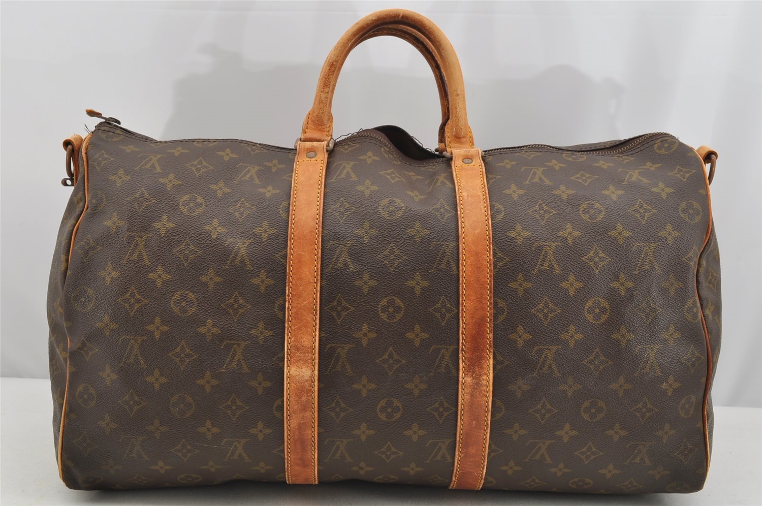 Auth Louis Vuitton Monogram Keepall Bandouliere 50 Boston Bag Old Model LV 4188I