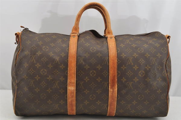 Auth Louis Vuitton Monogram Keepall Bandouliere 50 Boston Bag Old Model LV 4188I
