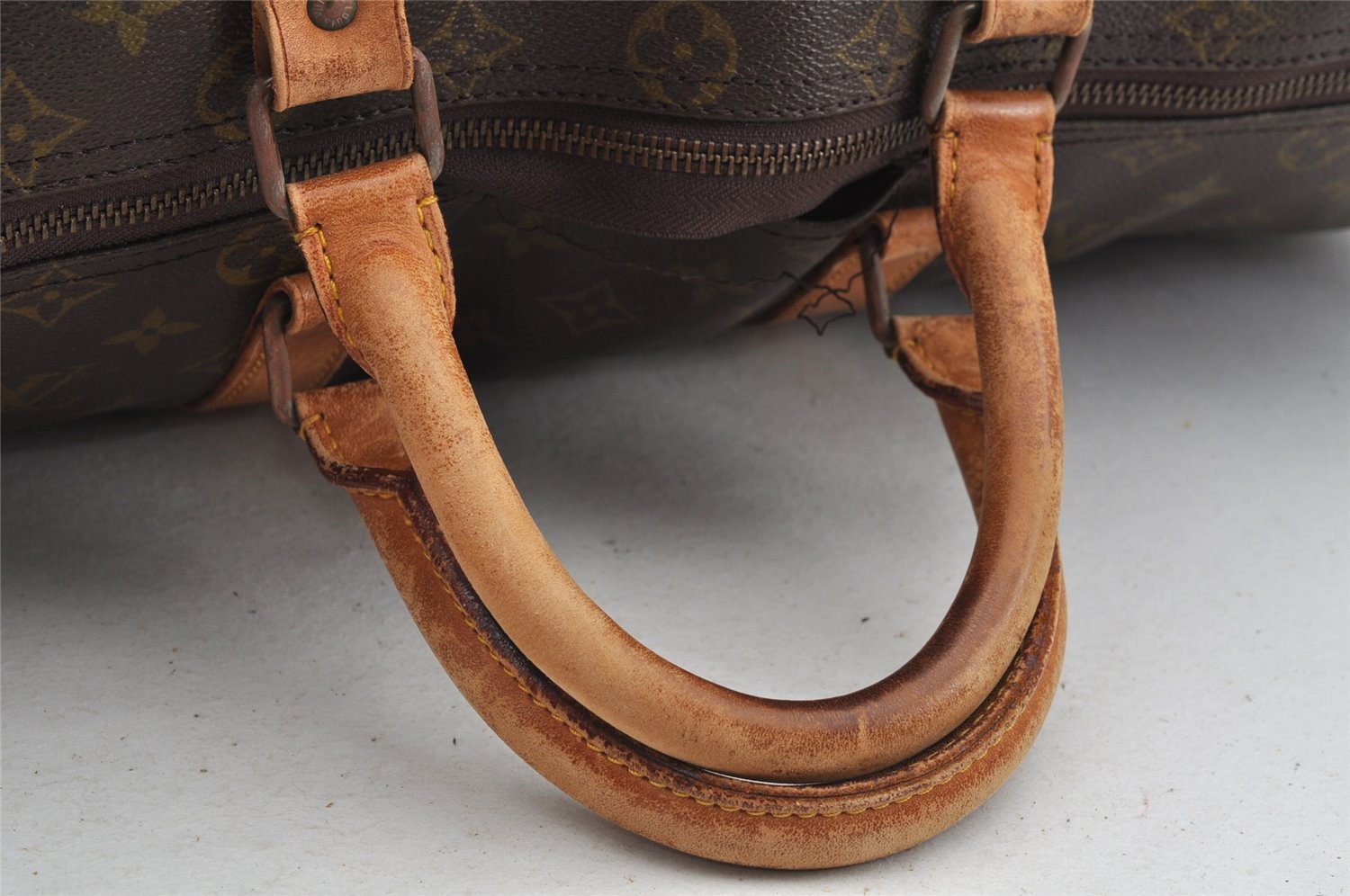 Auth Louis Vuitton Monogram Keepall Bandouliere 50 Boston Bag Old Model LV 4188I