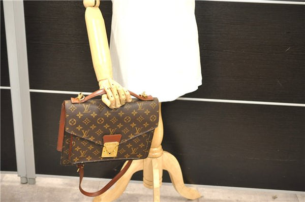 Authentic LOUIS VUITTON Monogram Monceau 2Way Shoulder Hand Bag M51185 LV 4189C