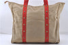 Authentic Louis Vuitton Antigua Cabas GM Tote Bag Beige Red M40032 LV 4189D
