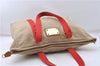 Authentic Louis Vuitton Antigua Cabas GM Tote Bag Beige Red M40032 LV 4189D