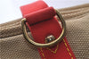 Authentic Louis Vuitton Antigua Cabas GM Tote Bag Beige Red M40032 LV 4189D