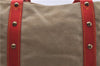 Authentic Louis Vuitton Antigua Cabas GM Tote Bag Beige Red M40032 LV 4189D