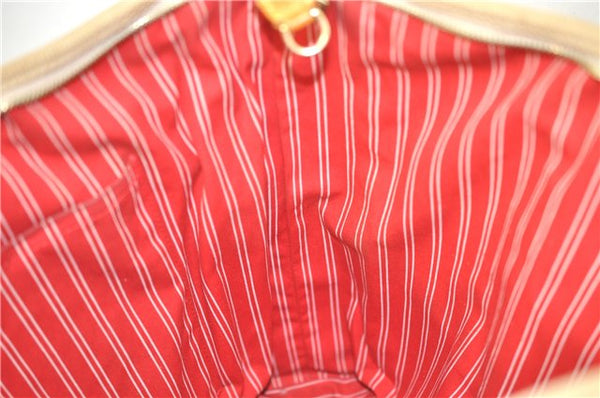 Authentic Louis Vuitton Antigua Cabas GM Tote Bag Beige Red M40032 LV 4189D