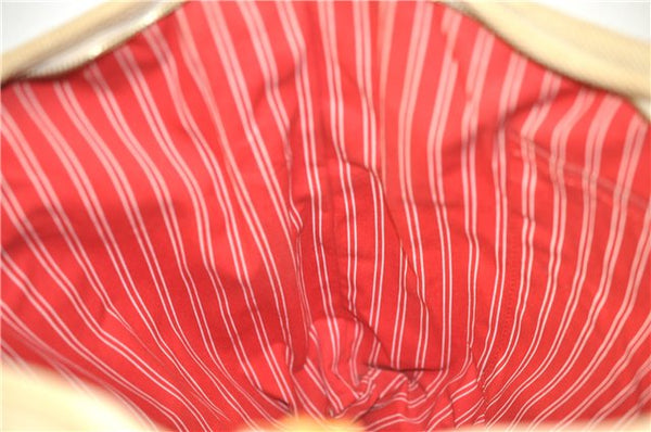 Authentic Louis Vuitton Antigua Cabas GM Tote Bag Beige Red M40032 LV 4189D