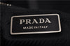 Authentic PRADA Bijou Nylon Tessuto Leather Shoulder Tote Bag Black 4189F