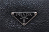 Authentic PRADA Vintage Canvas Leather Shoulder Hand Bag Purse Black 4190F