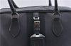 Authentic PRADA Vintage Canvas Leather Shoulder Hand Bag Purse Black 4190F