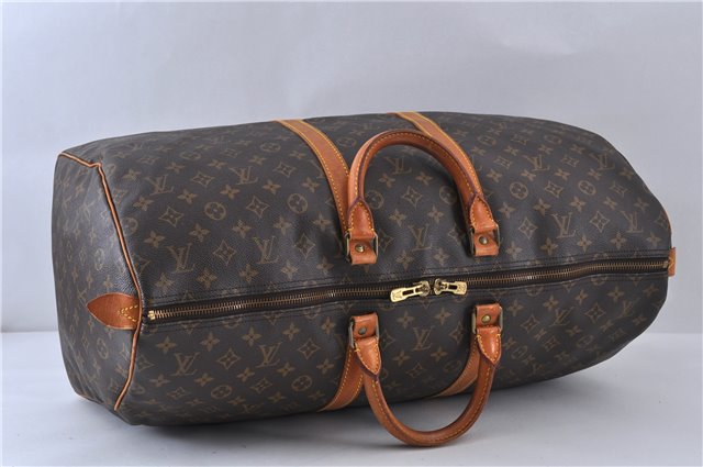 Authentic LOUIS VUITTON Monogram Keepall 55 Boston Bag M41424 LV 4191C