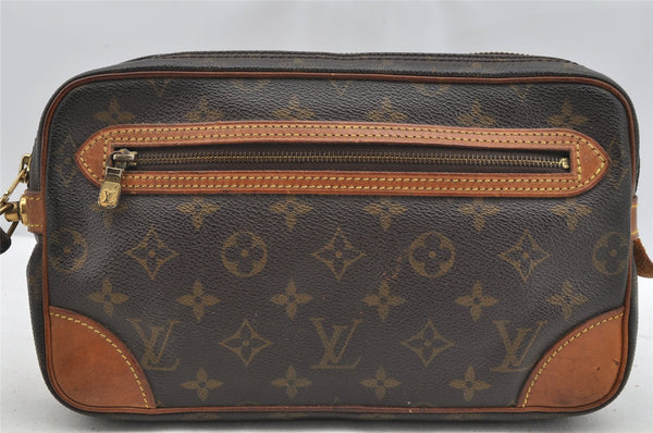 Authentic Louis Vuitton Monogram Marly Dragonne GM M51825 Clutch Hand Bag 4191I