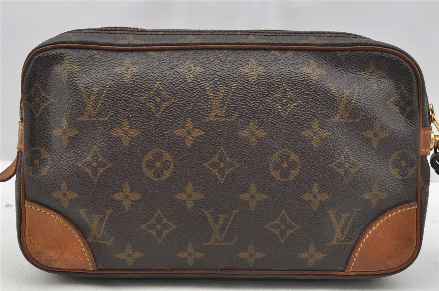 Authentic Louis Vuitton Monogram Marly Dragonne GM M51825 Clutch Hand Bag 4191I