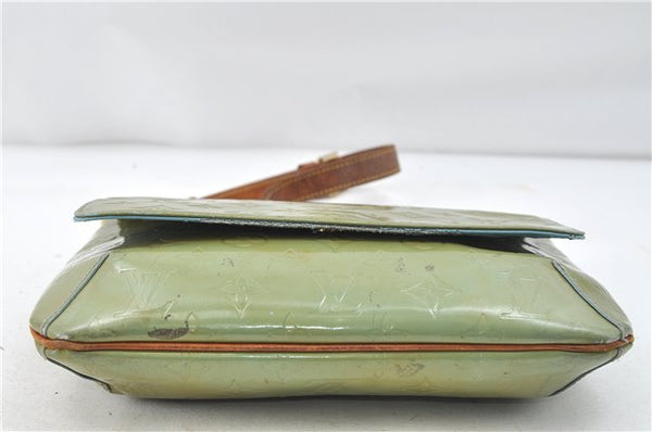 Auth Louis Vuitton Vernis Thompson Street Shoulder Bag Green M91009 LV 4192D