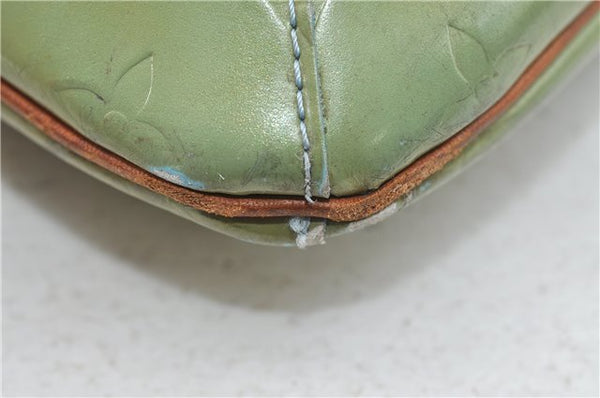 Auth Louis Vuitton Vernis Thompson Street Shoulder Bag Green M91009 LV 4192D