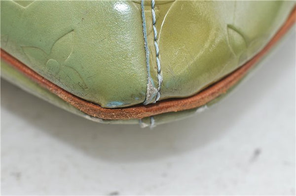 Auth Louis Vuitton Vernis Thompson Street Shoulder Bag Green M91009 LV 4192D