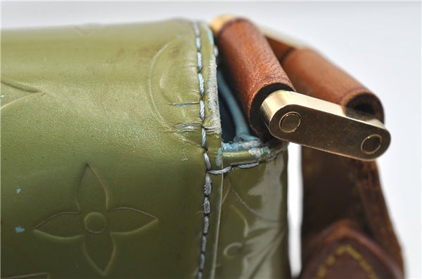 Auth Louis Vuitton Vernis Thompson Street Shoulder Bag Green M91009 LV 4192D