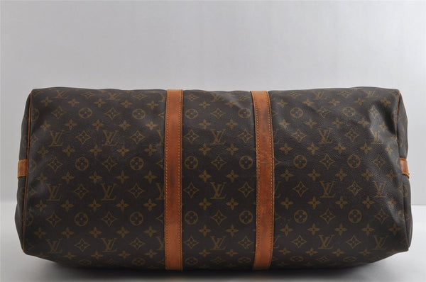 Authentic Louis Vuitton Monogram Keepall Bandouliere 55 M41414 Boston Bag 4192I