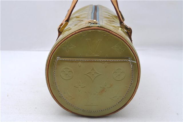 Authentic Louis Vuitton Vernis Bedford Hand Bag Light Green M91007 LV 4193D