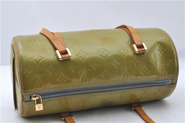 Authentic Louis Vuitton Vernis Bedford Hand Bag Light Green M91007 LV 4193D