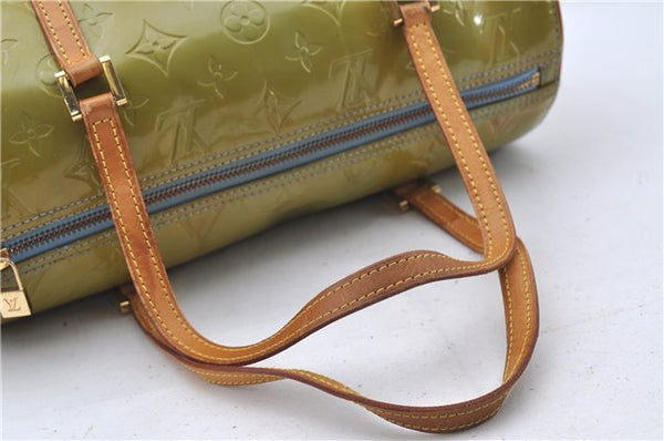 Authentic Louis Vuitton Vernis Bedford Hand Bag Light Green M91007 LV 4193D