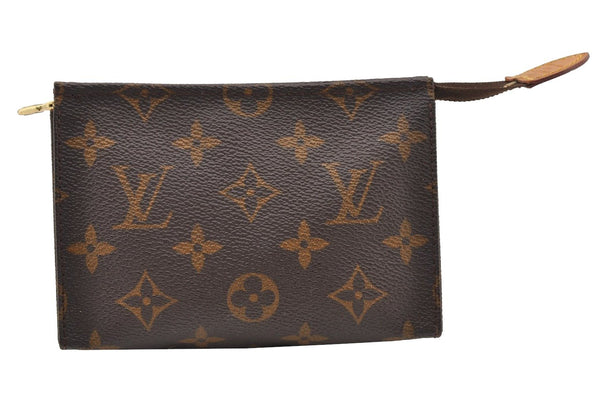 Authentic Louis Vuitton Monogram Poche Toilette 15 M47546 Cosmetics Pouch 4193I