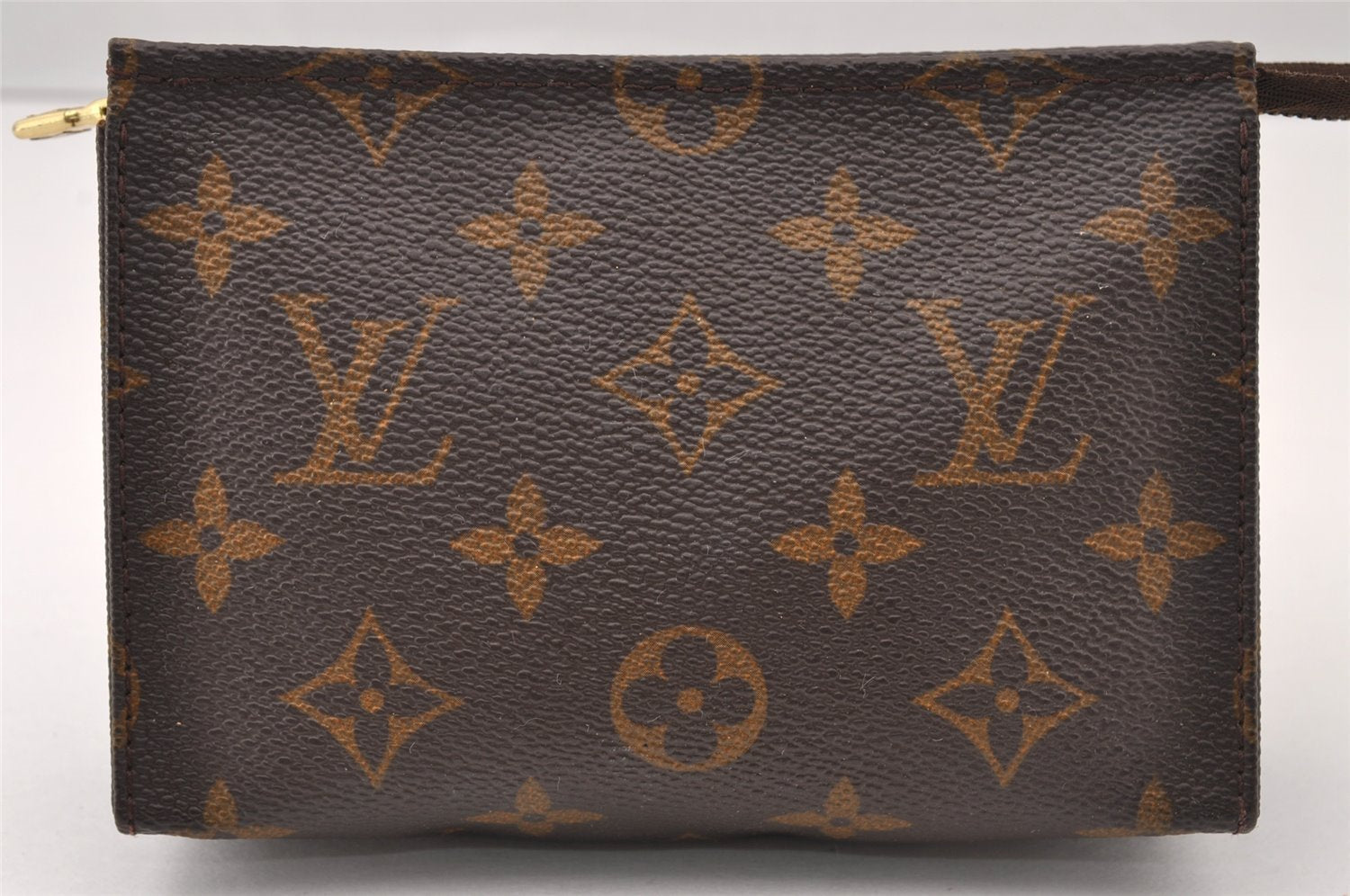 Authentic Louis Vuitton Monogram Poche Toilette 15 M47546 Cosmetics Pouch 4193I