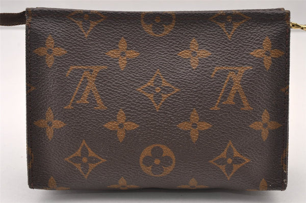 Authentic Louis Vuitton Monogram Poche Toilette 15 M47546 Cosmetics Pouch 4193I