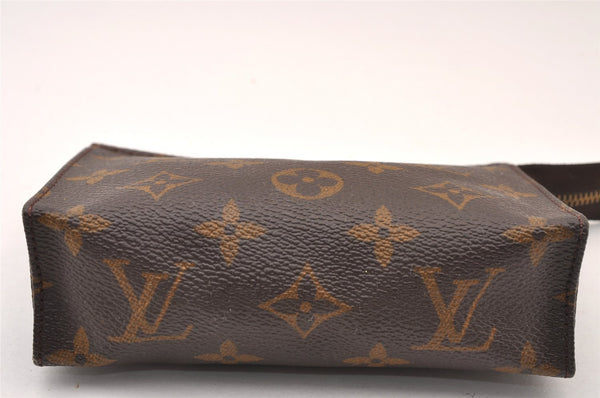 Authentic Louis Vuitton Monogram Poche Toilette 15 M47546 Cosmetics Pouch 4193I