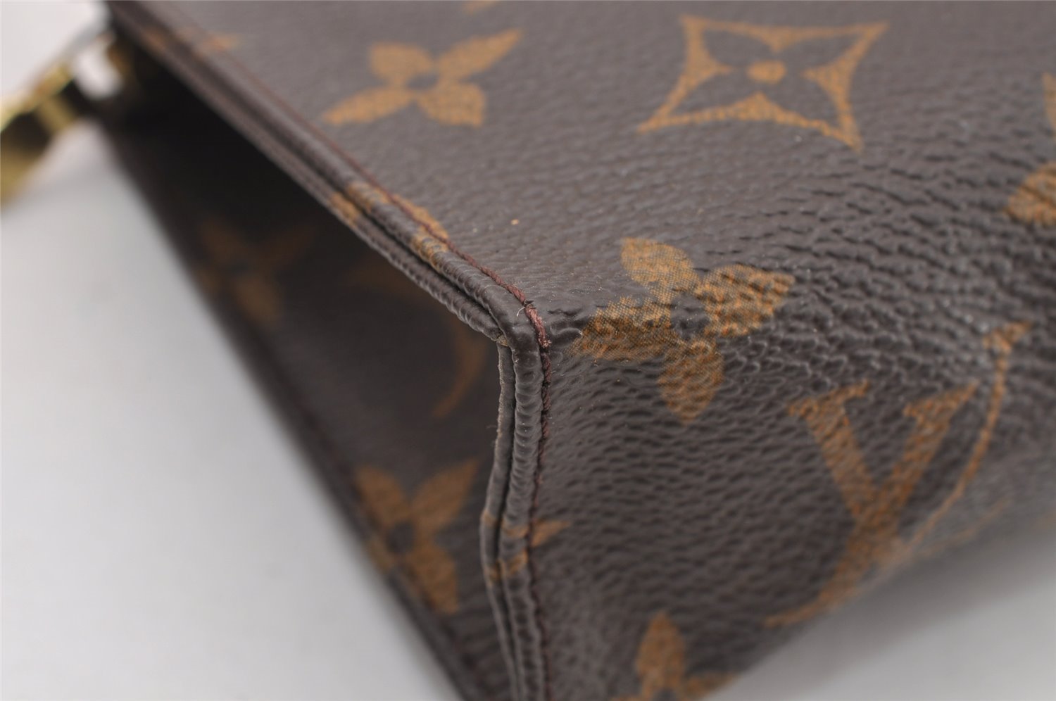Authentic Louis Vuitton Monogram Poche Toilette 15 M47546 Cosmetics Pouch 4193I