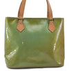 Authentic Louis Vuitton Vernis Houston Shoulder Bag M91005 Light Green LV 4194D