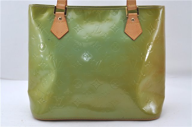 Authentic Louis Vuitton Vernis Houston Shoulder Bag M91005 Light Green LV 4194D