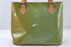 Authentic Louis Vuitton Vernis Houston Shoulder Bag M91005 Light Green LV 4194D