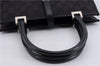 Authentic GUCCI Jackie Hand Bag GG Canvas Leather 0021065 Black Navy 4194E
