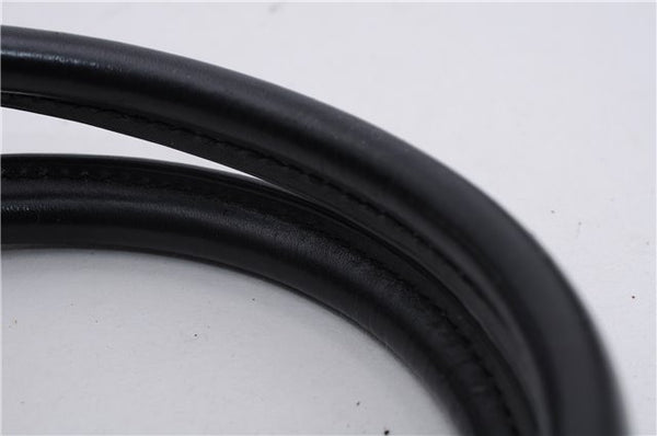 Authentic GUCCI Jackie Hand Bag GG Canvas Leather 0021065 Black Navy 4194E