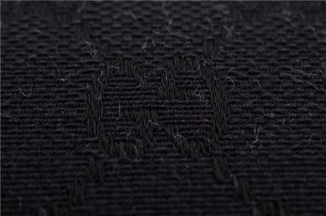 Authentic GUCCI Jackie Hand Bag GG Canvas Leather 0021065 Black Navy 4194E