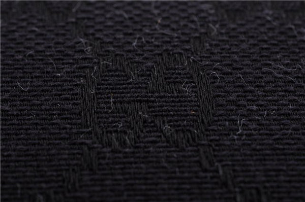 Authentic GUCCI Jackie Hand Bag GG Canvas Leather 0021065 Black Navy 4194E