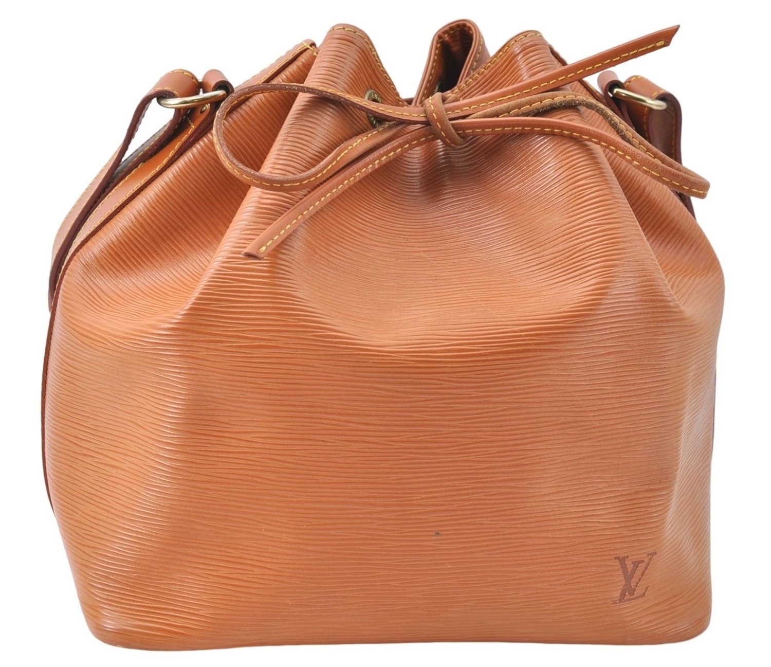 Authentic Louis Vuitton Epi Petit Noe Shoulder Bag Brown M44108 LV 4196D