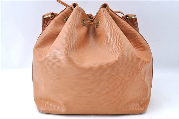 Authentic Louis Vuitton Epi Petit Noe Shoulder Bag Brown M44108 LV 4196D