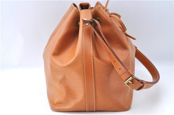 Authentic Louis Vuitton Epi Petit Noe Shoulder Bag Brown M44108 LV 4196D
