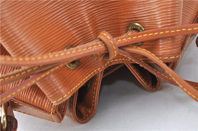 Authentic Louis Vuitton Epi Petit Noe Shoulder Bag Brown M44108 LV 4196D