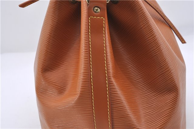 Authentic Louis Vuitton Epi Petit Noe Shoulder Bag Brown M44108 LV 4196D