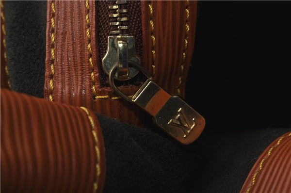 Authentic Louis Vuitton Epi Petit Noe Shoulder Bag Brown M44108 LV 4196D