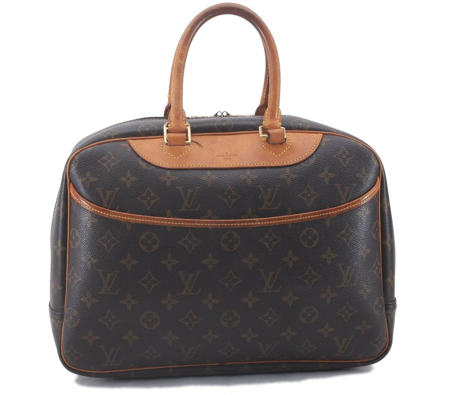 Authentic Louis Vuitton Monogram Deauville Hand Bag M47270 LV 4197D