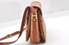 Authentic MCM Visetos Leather Vintage Shoulder Bag Purse Brown Junk 4198I