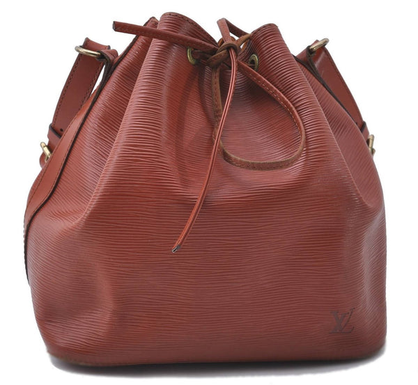Authentic Louis Vuitton Epi Petit Noe Shoulder Bag Brown M44108 LV 4201D
