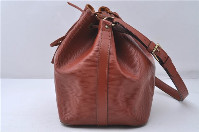 Authentic Louis Vuitton Epi Petit Noe Shoulder Bag Brown M44108 LV 4201D